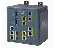 Cisco Industrial Ethernet 3000 Series - Kytkin - L3 - Hallinnoitu - 8 x 10/100 + 2 x combo Gigabit SFP - DIN-rail asennettava