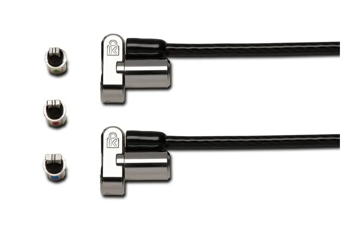 Kensington Universal 3-in-1 Keyed Cable Lock - Twin Lockheads - Turvakaapelilukko - 1.8 m