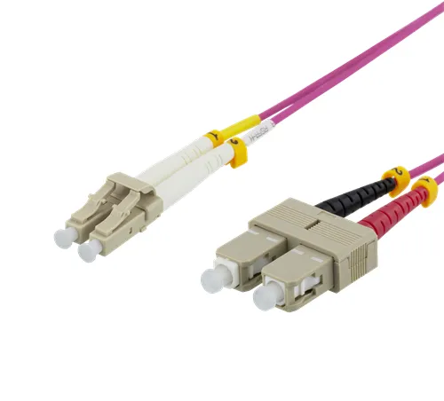 LC - SC, 50/125, OM4, duplex, multimode, 0,5m
