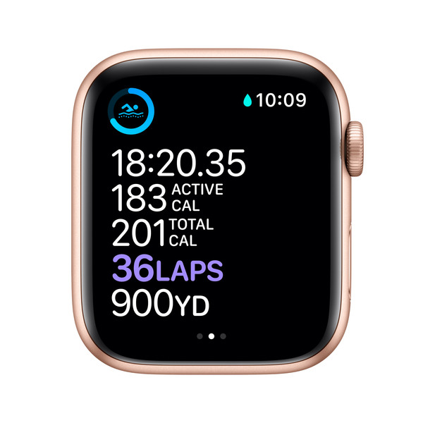 Apple Watch Series 6 GPS, 40mm Gold Aluminium Case with Pink Sand Sport Band - Regular