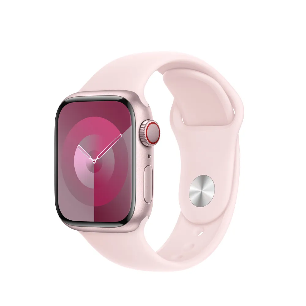 Apple Watch 41 mm - sportband, Ljusrosa, M/L