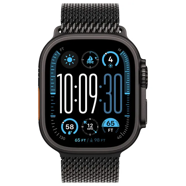 APPLE Watch Ultra 2 GPS + Cellular 49mm Black Titanium Case with Black Titanium Milanese Loop - S