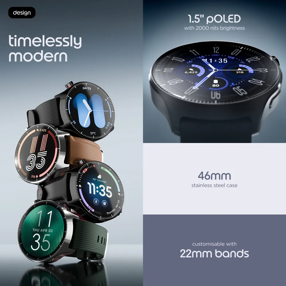 Motorola Moto Watch Ultra 4G, 46mm Sports Watch, Black/Bordeaux