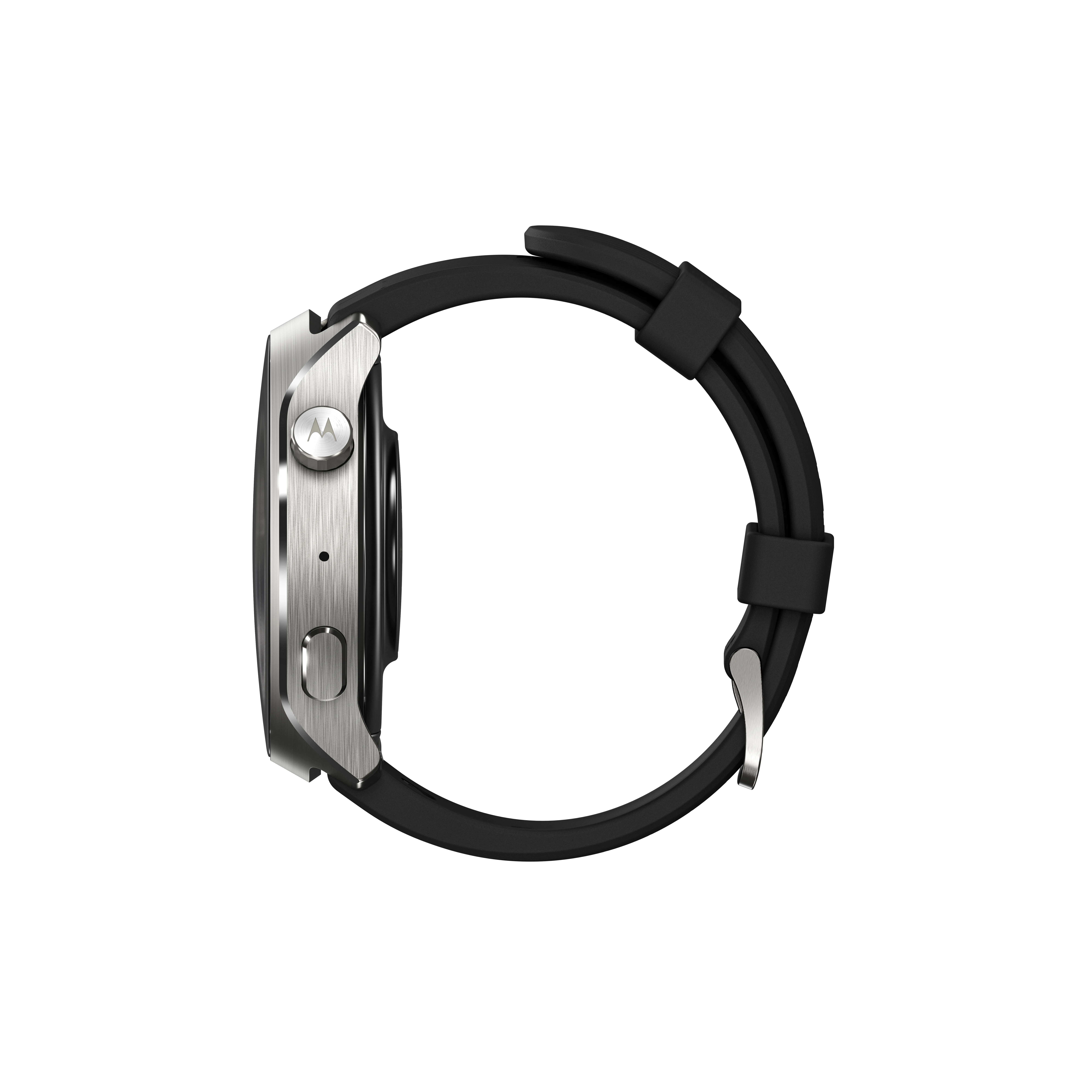 Motorola Moto Watch Ultra 4G, 46mm Sports Watch, Black/Bordeaux