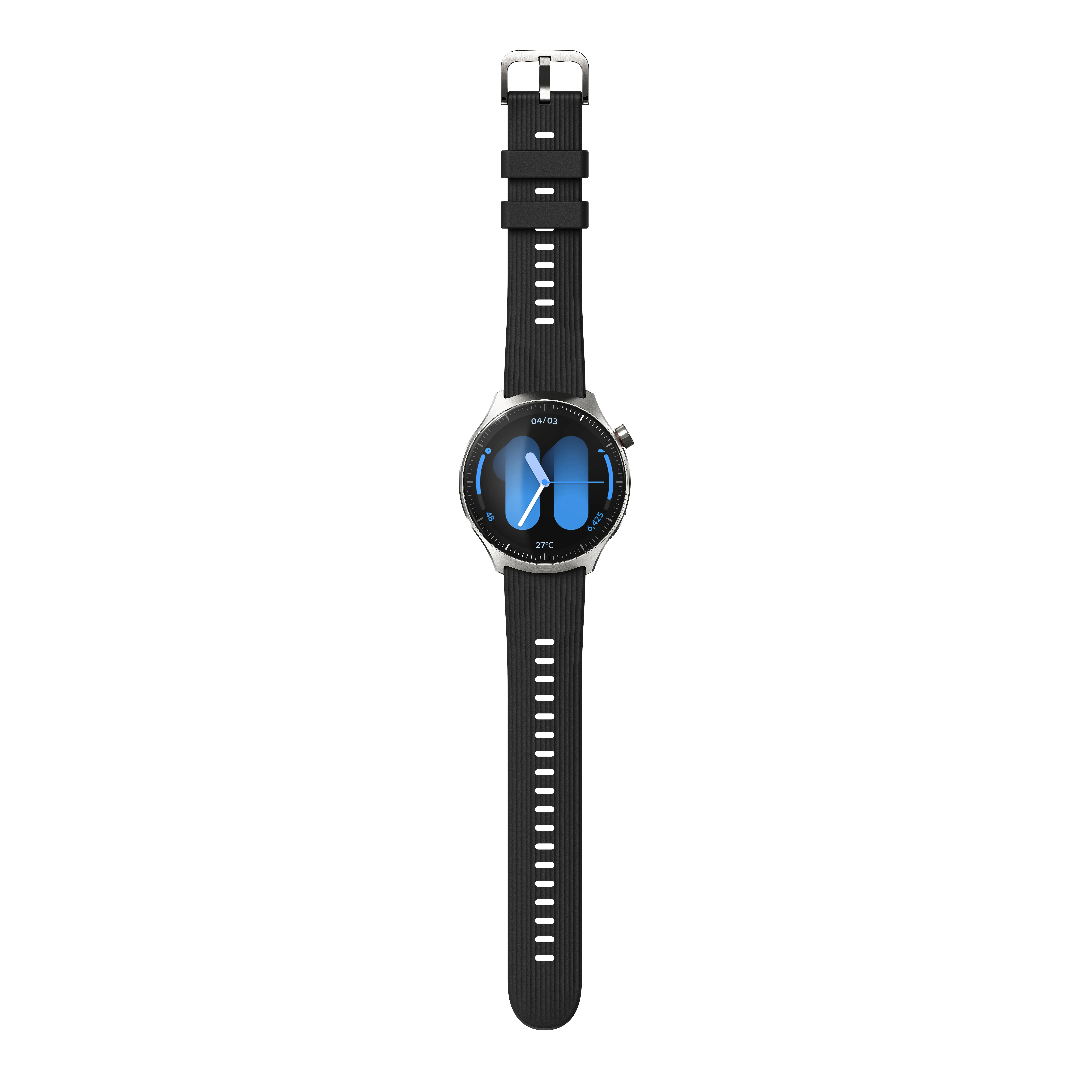Motorola Moto Watch Ultra 4G, 46mm Sports Watch, Black/Bordeaux