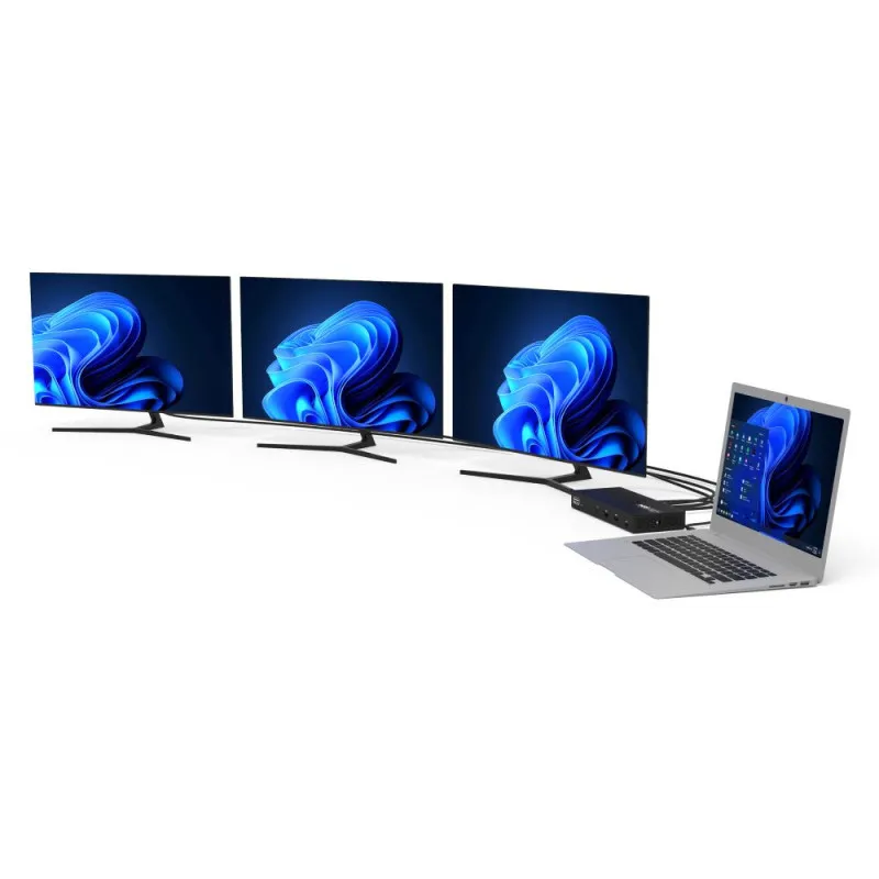PORT Designs USB-C/USB-A Universal Office Docking Station 3 x 4K, 100W PD