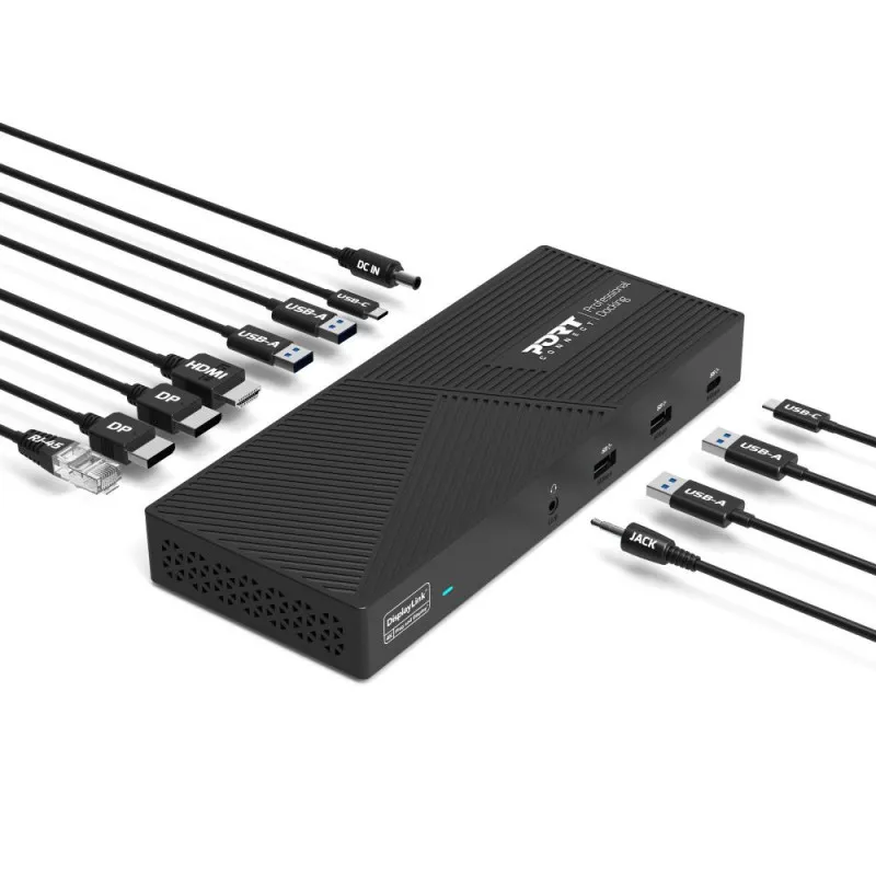 PORT Designs USB-C/USB-A Universal Office Docking Station 3 x 4K, 100W PD