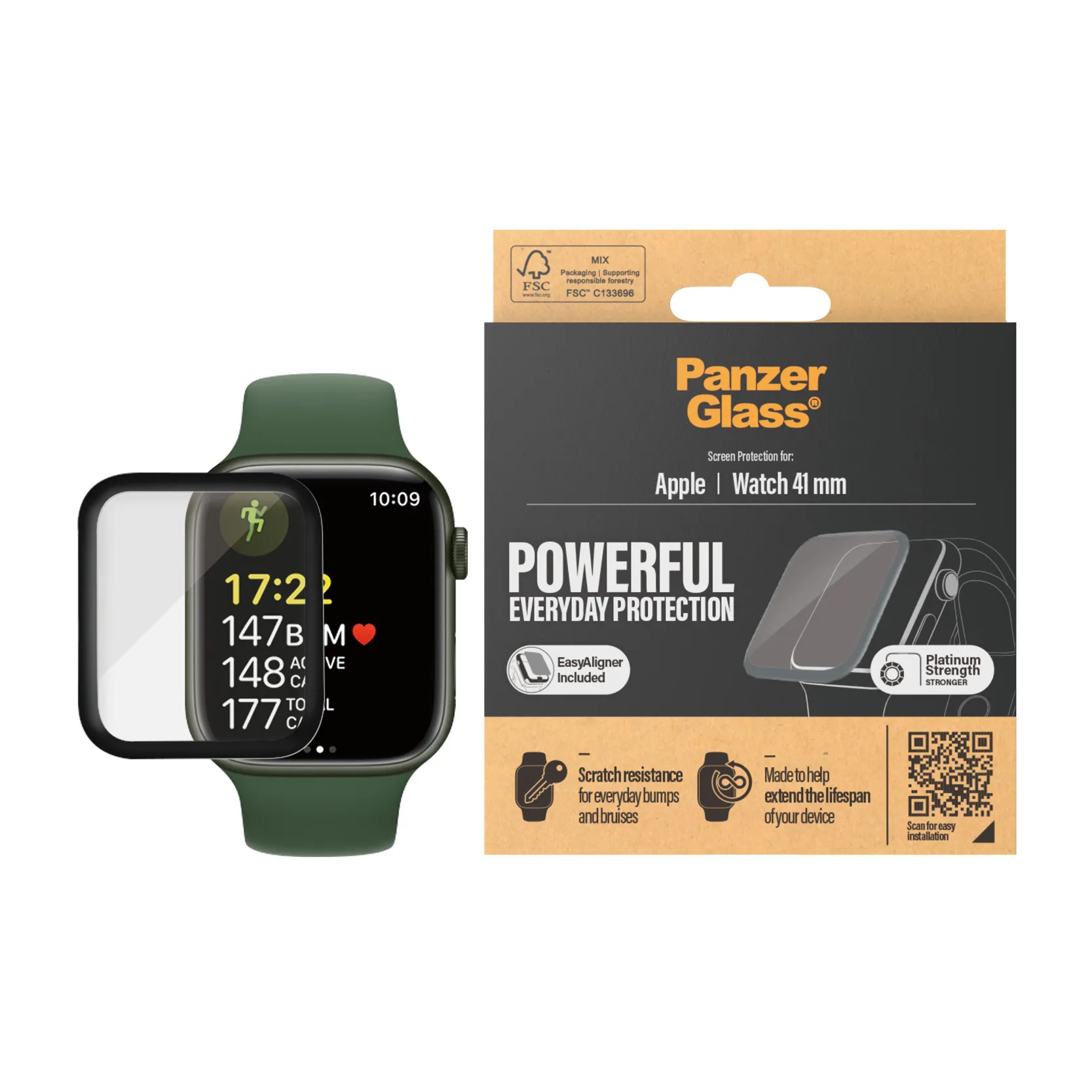 PanzerGlass Apple Watch Series 7 (40 mm) Black AB