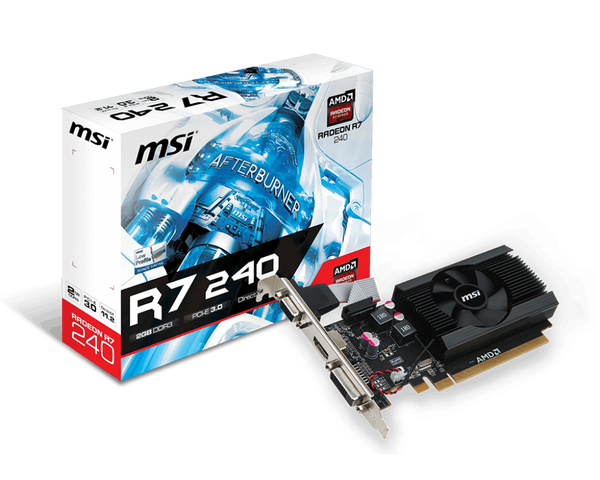 MSI AMD Radeon R7 240 2GD3 Low Profile -n&auml;yt&ouml;nohjain