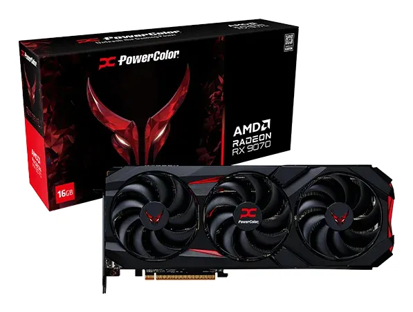 PowerColor Radeon RX 9070 Red Devil OC 16 GB - grafikkort