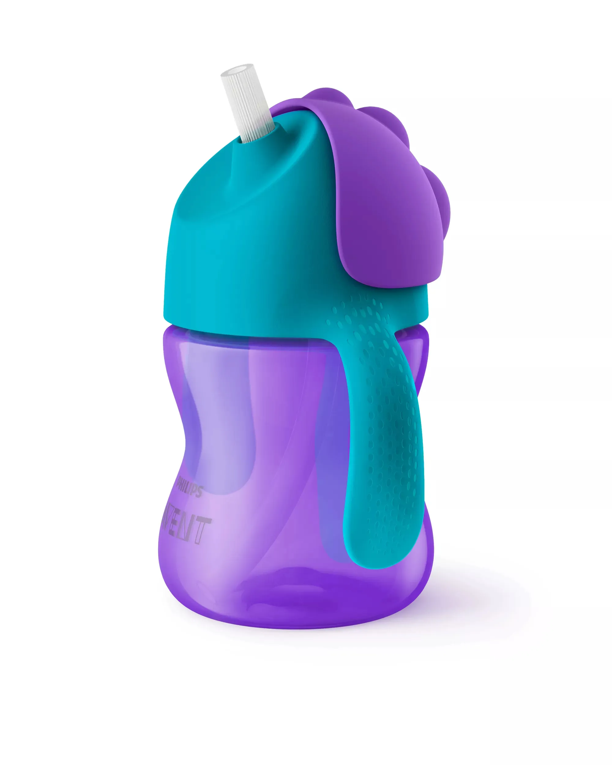 Philips Avent Bendy Straw Cup with Handles 200 mm, Purple