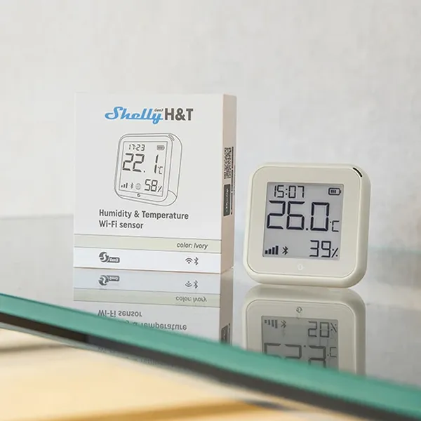 Shelly Plus H&amp;T (Gen3) - Wi-Fi Humidity and temperature sensor, Ivory