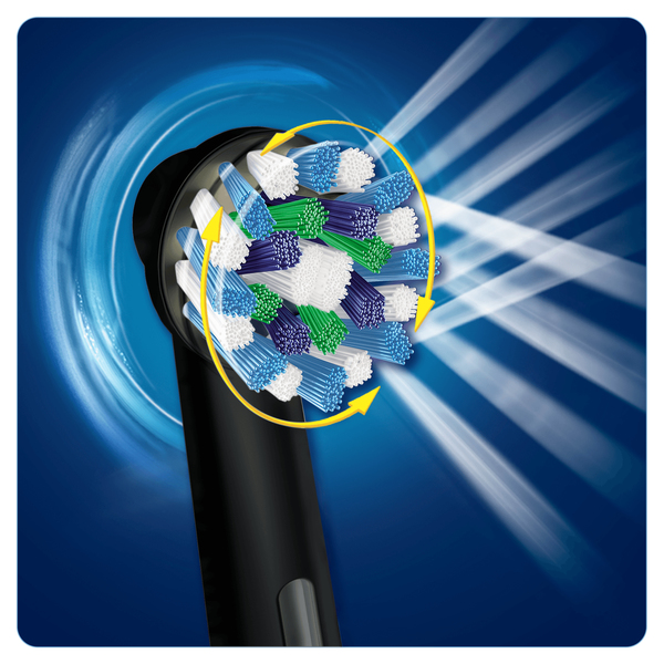 BRAUN VAIHTOHARJA ORAL-B CrossAction Black 3ct, paketissa 3kpl mustaa CrossAction vaihtoharjaa. UUTUUS!