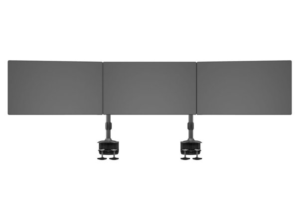 Multibrackets M VESA Desktopmount Triple Desk Clamp 24&quot;-32&quot;, p&ouml;yt&auml;jalusta kolmelle monitorille, musta