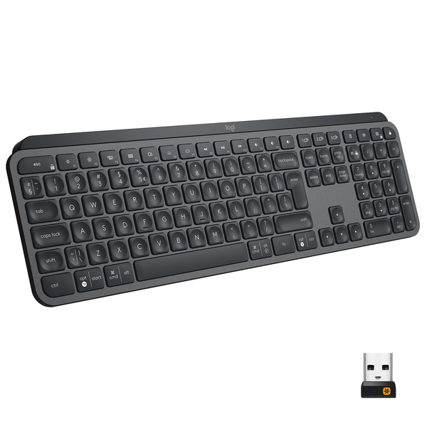 Logitech MX Keys -langaton n&auml;pp&auml;imist&ouml;, grafiitti