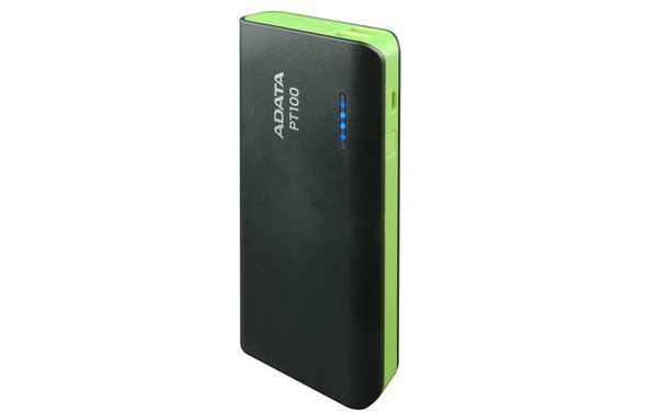 A-Data PT100 Power Bank 10000mAh - svart/gr&ouml;n