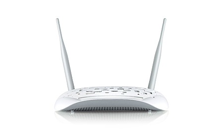 TP-LINK ADSL2+ tr&aring;dl&ouml;s router, 300Mps, 802.11n, vit