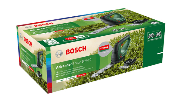 Bosch Advanced Shear 18V-10 Gr&aelig;sklipper/skrubber-kombi