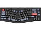 Keychron Q8 65% Alice Mechanical Ergonomic Keyboard, Gateron G Pro Brown, Carbon Black