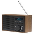 Radio DAB+/FM Klocka Alarm DAB-46DGR Trä/Grafitgrå