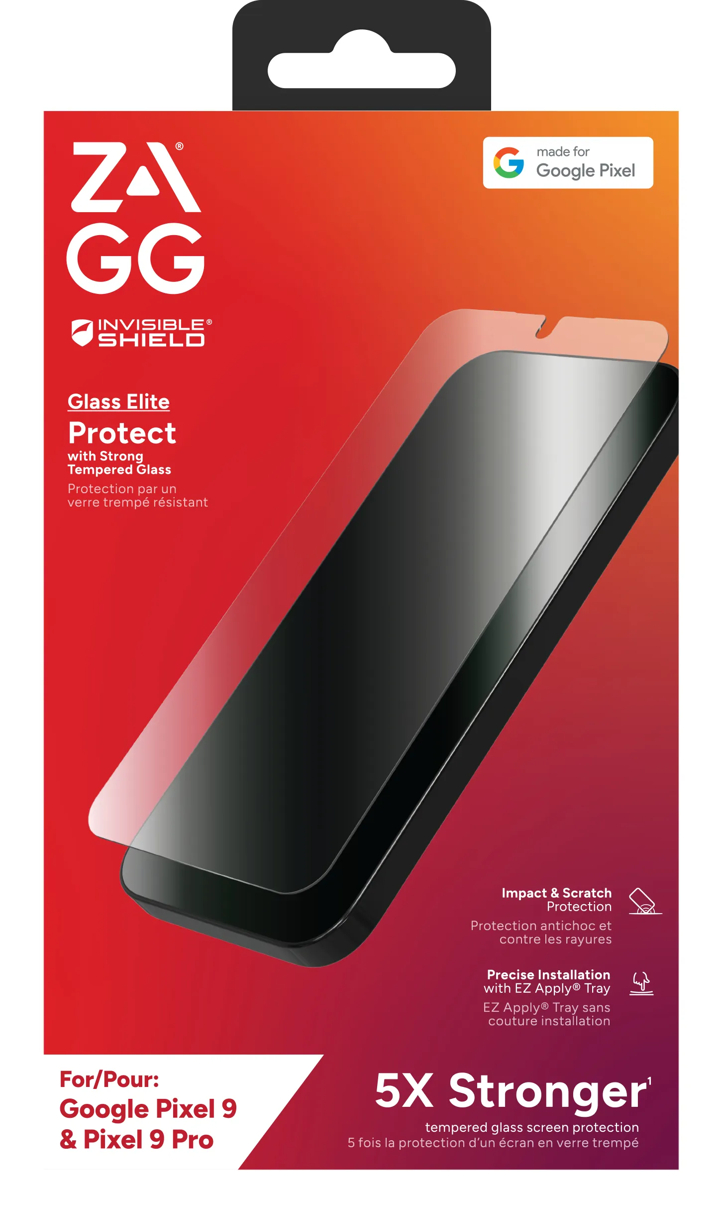 Zagg InvisibleShield Glass Elite Google Pixel 9 / Pixel 9 Pro - skärmskydd