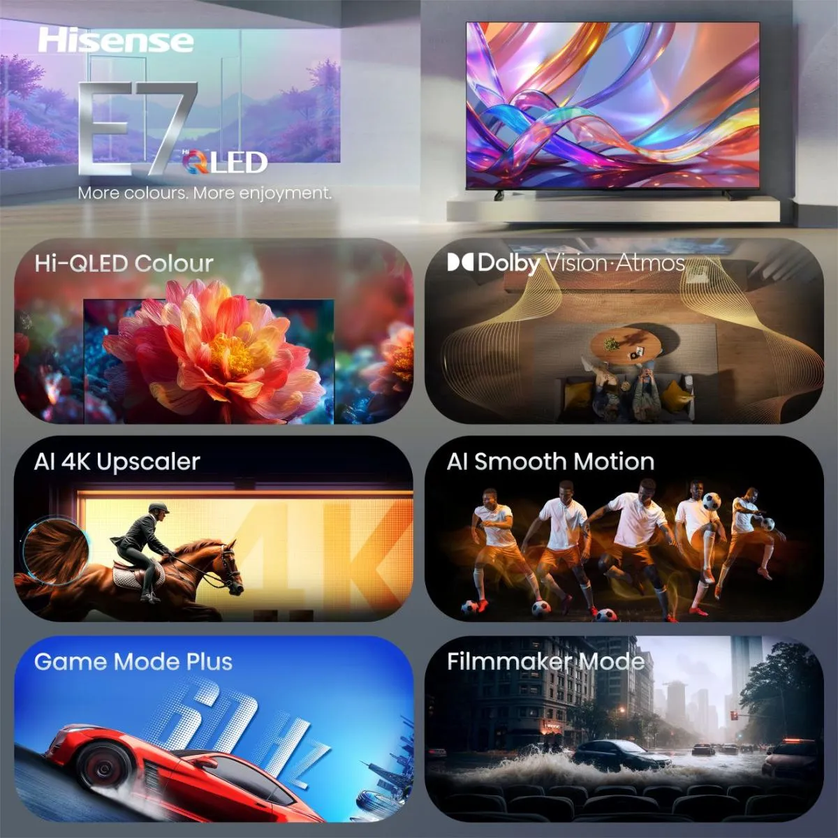 Hisense 43" 4K LED VIDAA TV, 120 Hz, HDR10+, Dolby Vision IQ