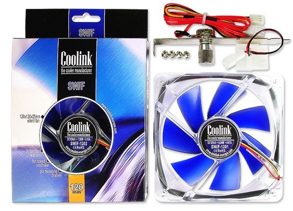 Coolink SWiF 1201R Silent Whisper Fan 120mm - 9-17 dB/A - Retail