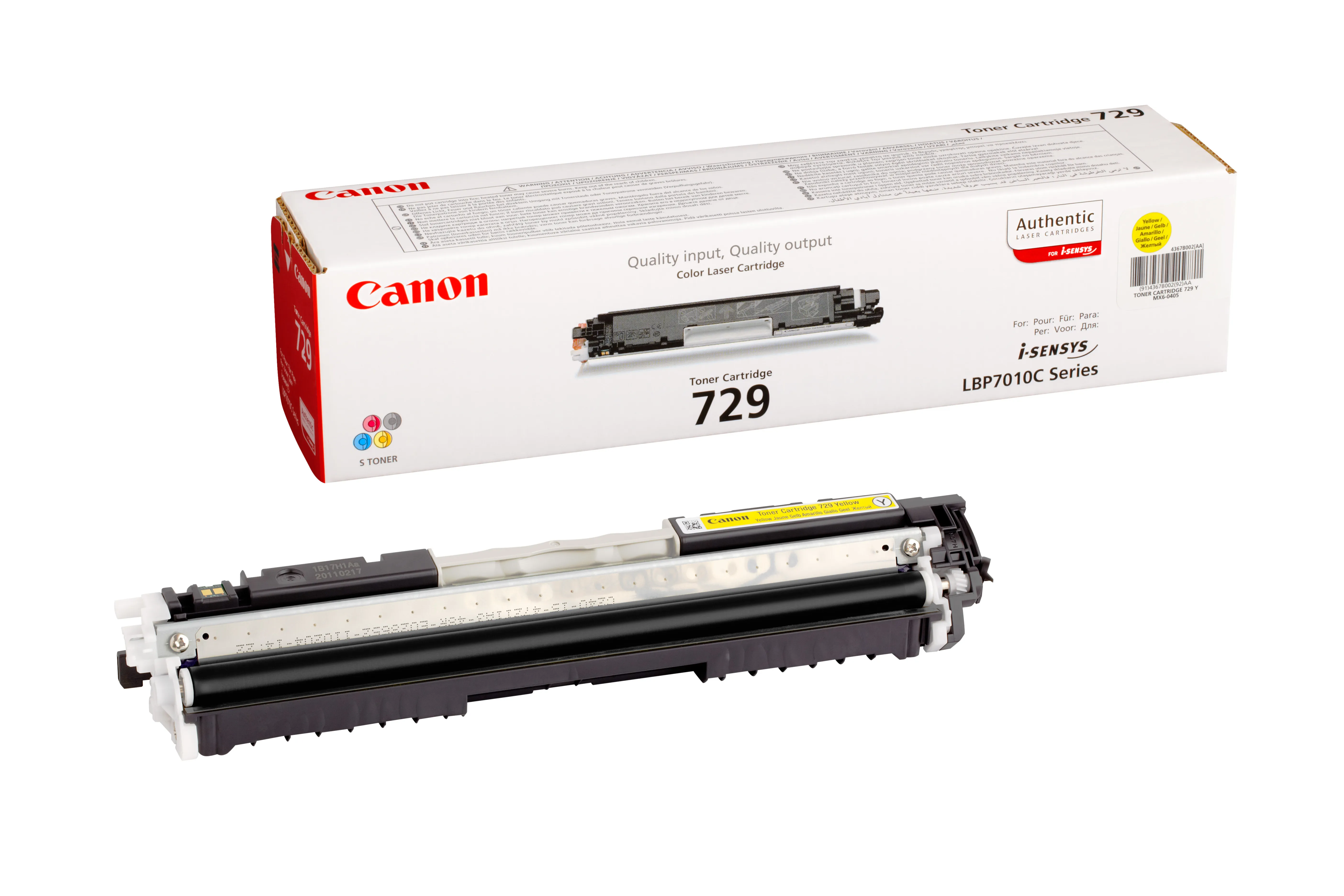 Canon CRG 729 toner cartridge, Yellow