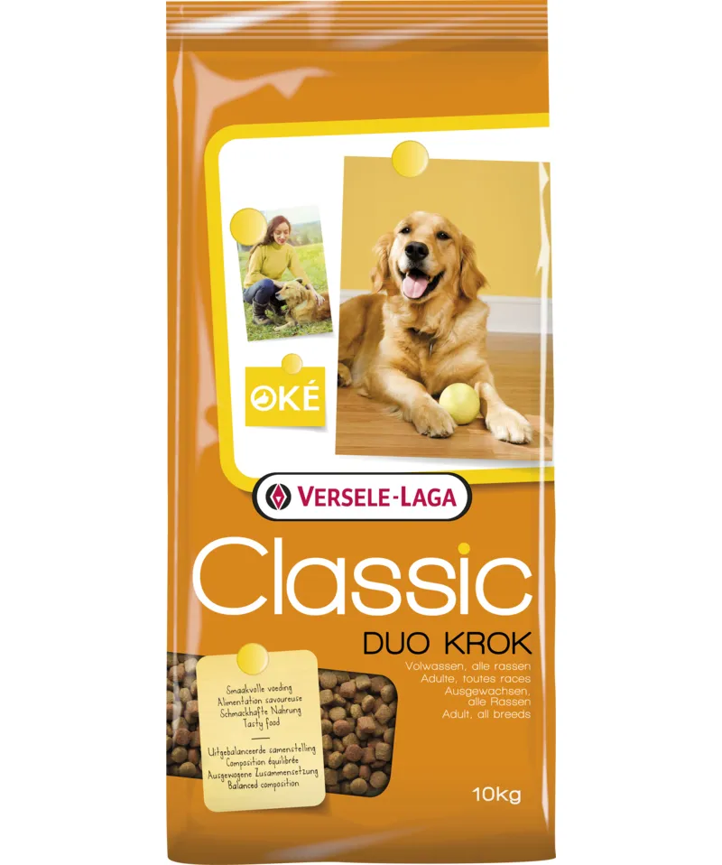 Versele-Laga Classic Dog Duo Krok, Torrfoder f&ouml;r hund, Senior, 20 kg