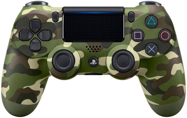 Sony DualShock 4 V2 langaton peliohjain - vihre&auml; maastokuvio (PlayStation 4)