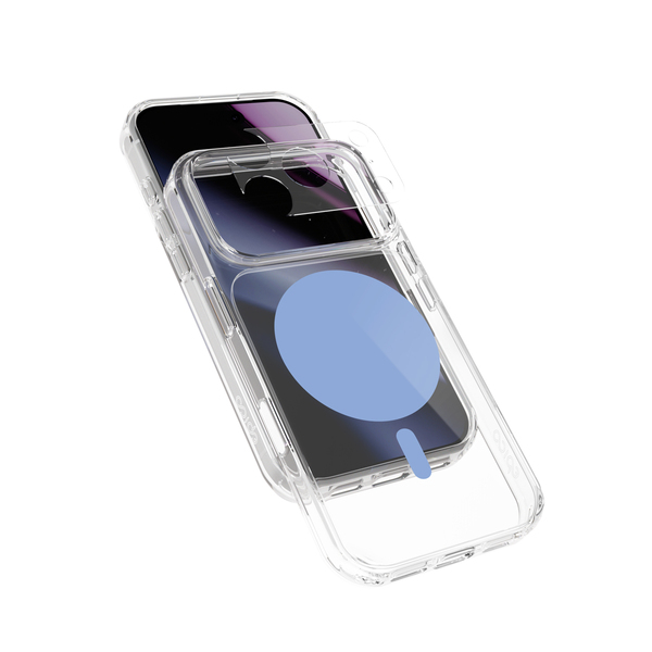 Epico Dot Mag+ Case | iPhone 17 Pro/18 Pro | Qi2  &  MagSafe Compatible | Light Blue | Crossbody Ready  &  Camera Island Protector