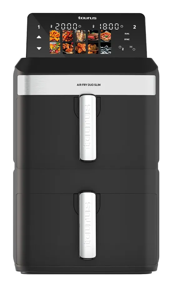 Taurus Air Duo Slim 973002000, 13 l, 2800 W, airfryer, musta