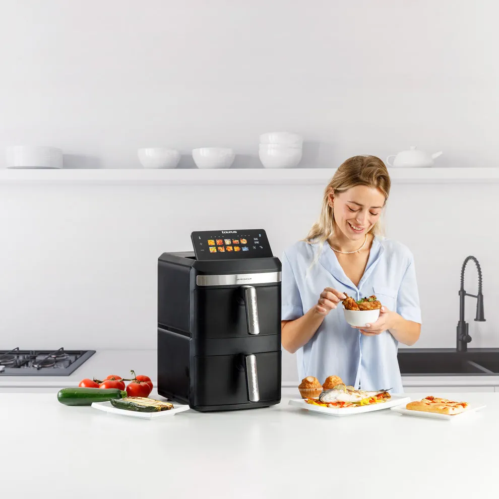 Taurus Air Duo Slim 973002000, 13 l, 2800 W, airfryer, musta