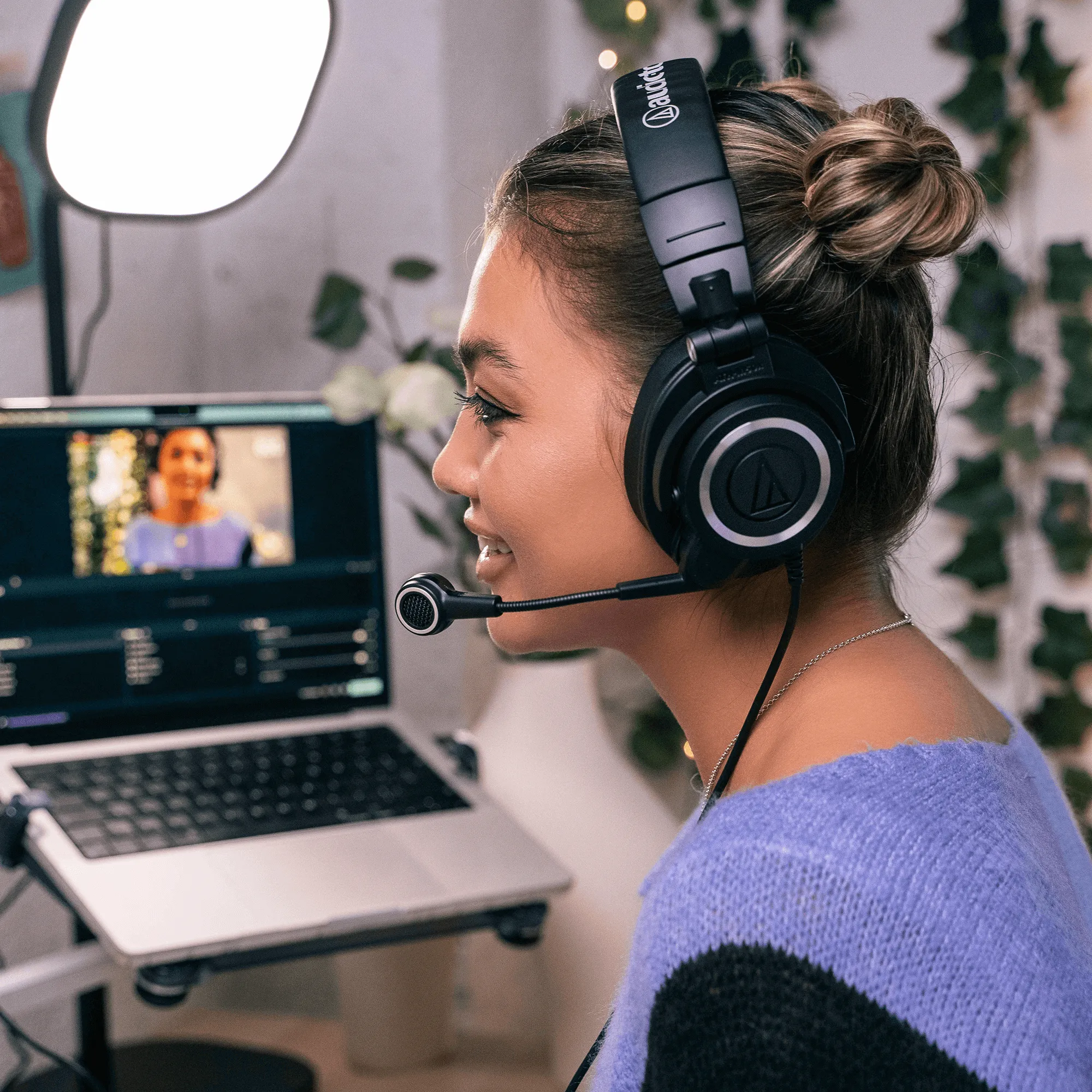 Audio-Technica ATH-M50xSTS USB StreamSet -kuulokemikrofoni, musta