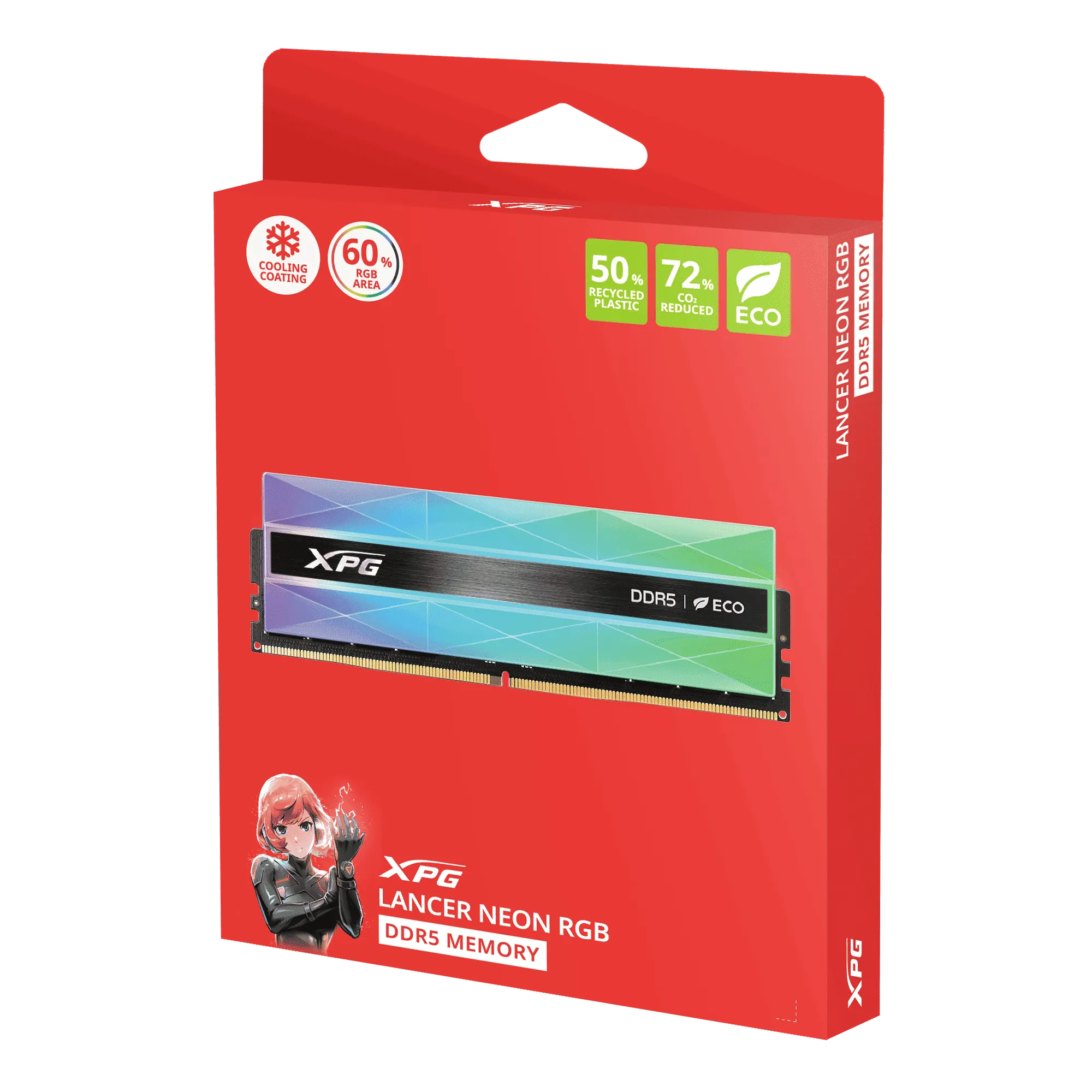 XPG Lancer Neon hukommelsesmodul 16 GB 2 x 32 GB DDR5 6400 MHz