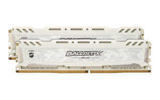 Crucial 16GB (2x8GB) Ballistix Sport LT, 2400MT/s, CL16 - White