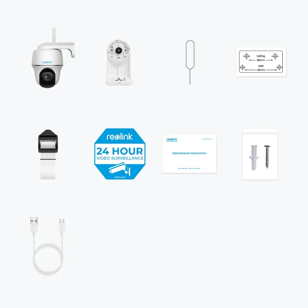 Reolink Argus PT B430 - Surveillance camera, White