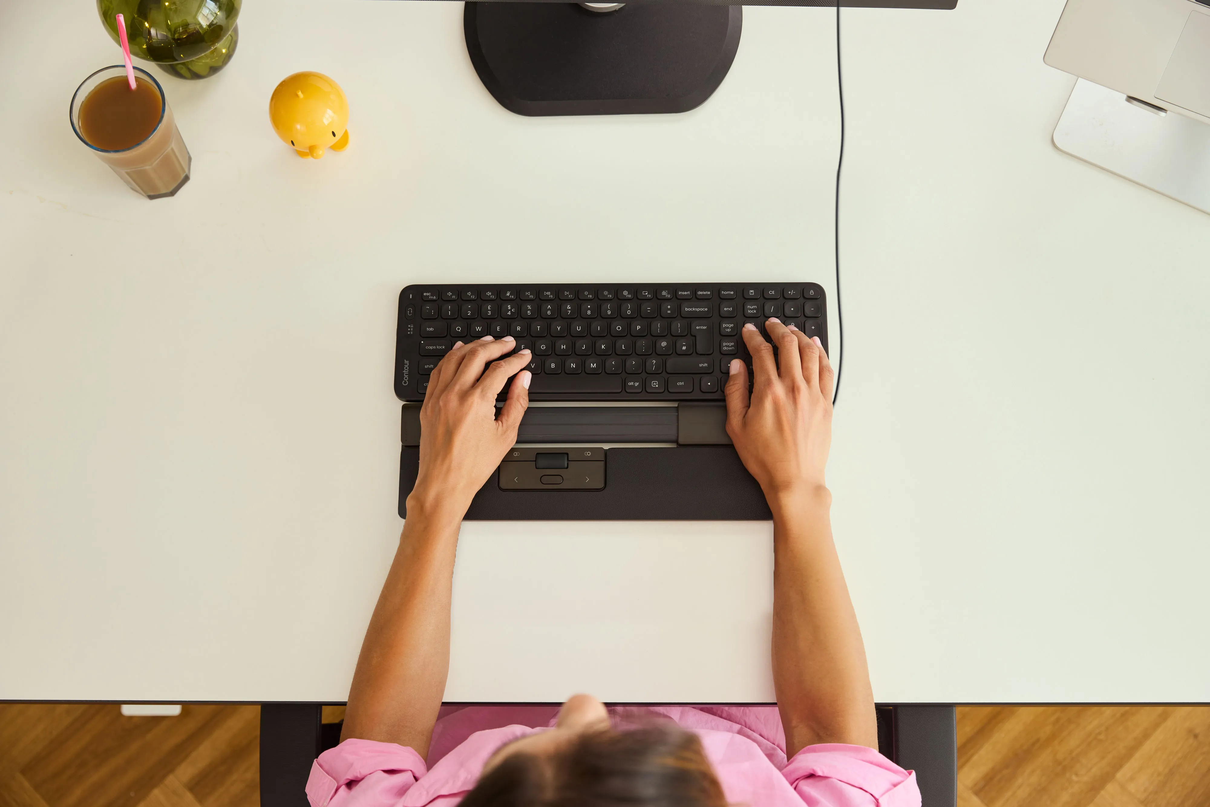 Contour SliderMouse Pro Wired Slim Wrist Rest Vegan leather