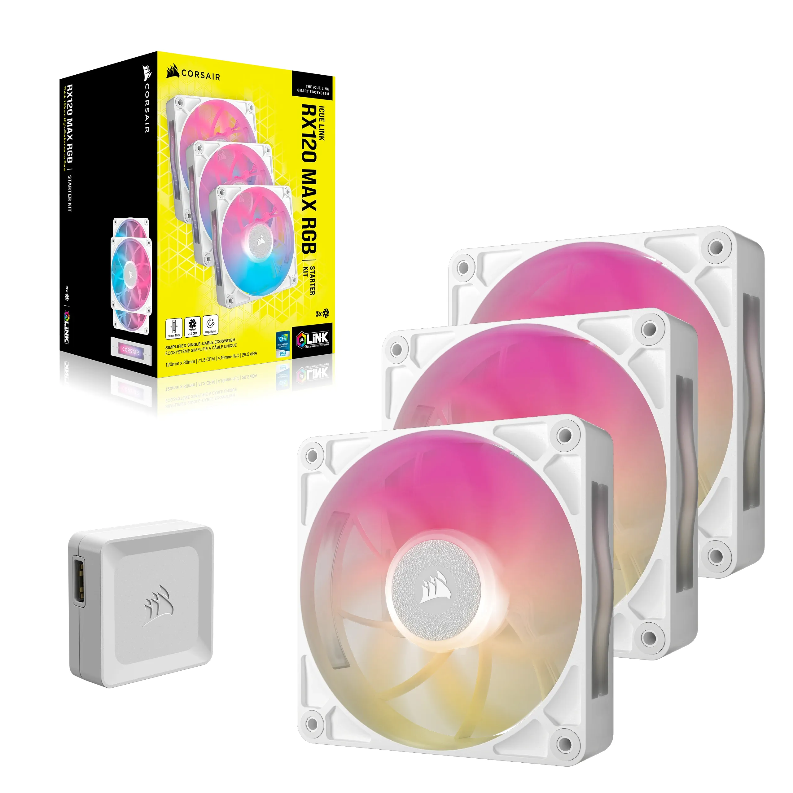 Case Acc Corsair Fan iCUE LINK RX120 RGBMax 3x12wh