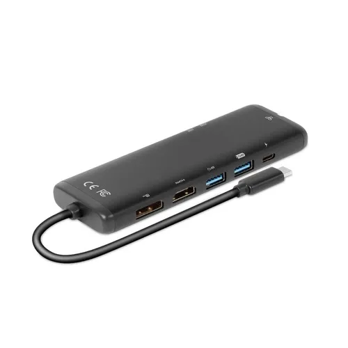 Club 3D 3.2 Gen1 USB-C 8-in-1 - dock, Black