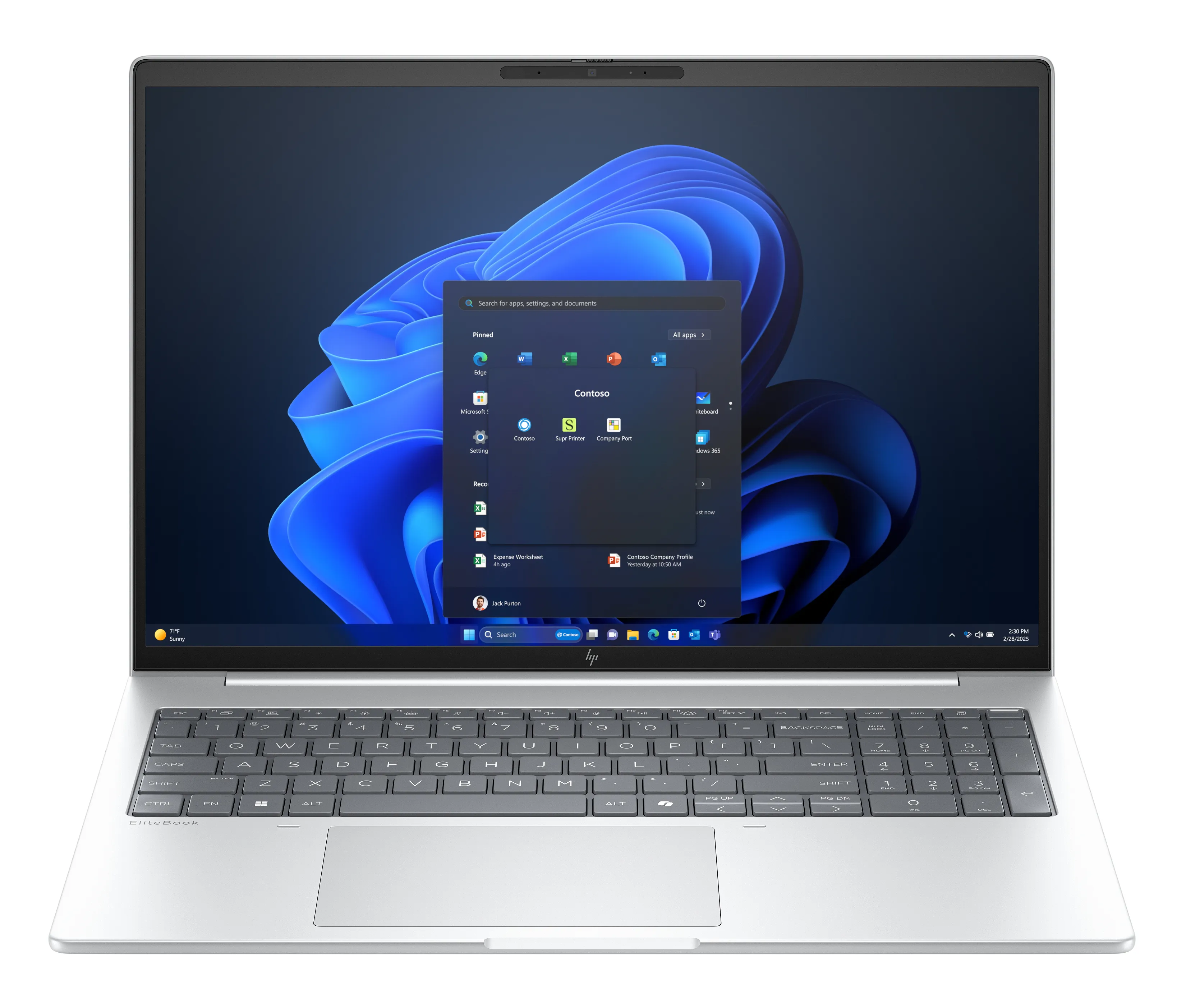 HP 16" Ultra 7 258V, 32 GB, 512 GB, Win 11 Pro - b&auml;rbar dator, silver