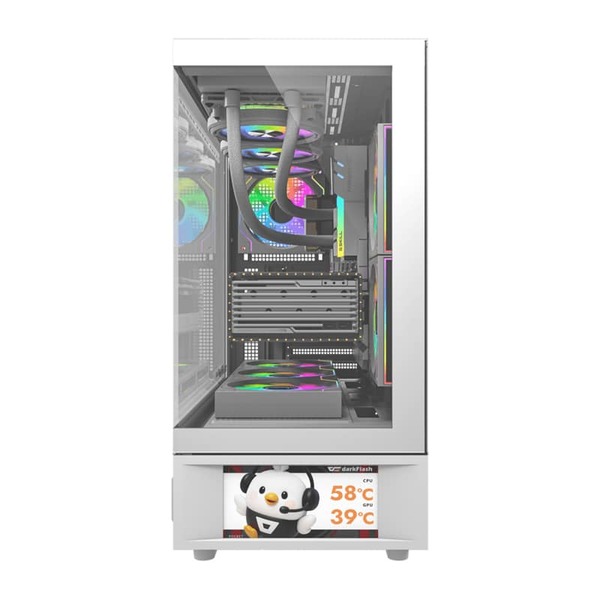 DARKFLASH DS950 WHT NoF Midi-Tower Case with window, White