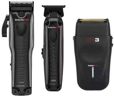 BaByliss Pro LO-PROFX FX726E, sladdl&ouml;s, laddningsbar h&aring;rtrimmer, svart / metall