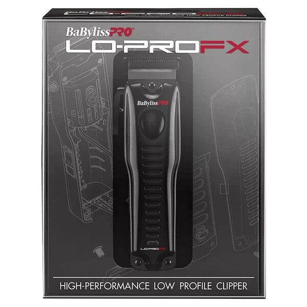 BaByliss Pro LO-PROFX FX726E, sladdl&ouml;s, laddningsbar h&aring;rtrimmer, svart / metall