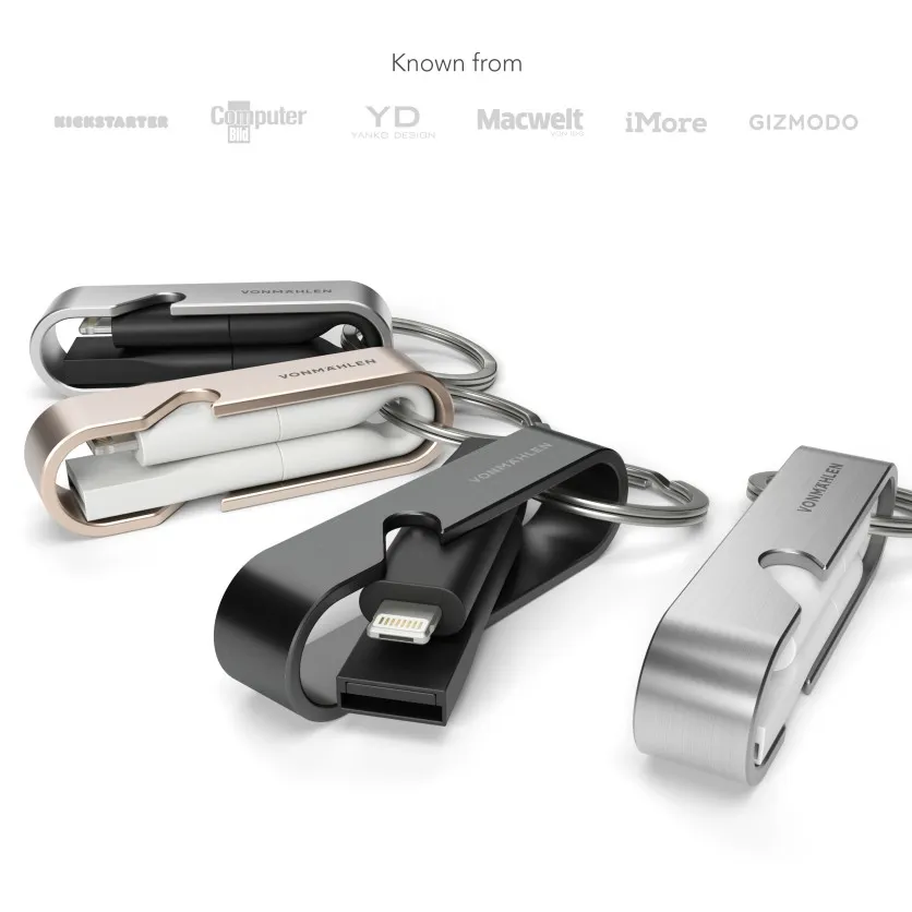 Vonm&auml;hlen High Six - The 6-In-1 Charging Cable, Silver/White