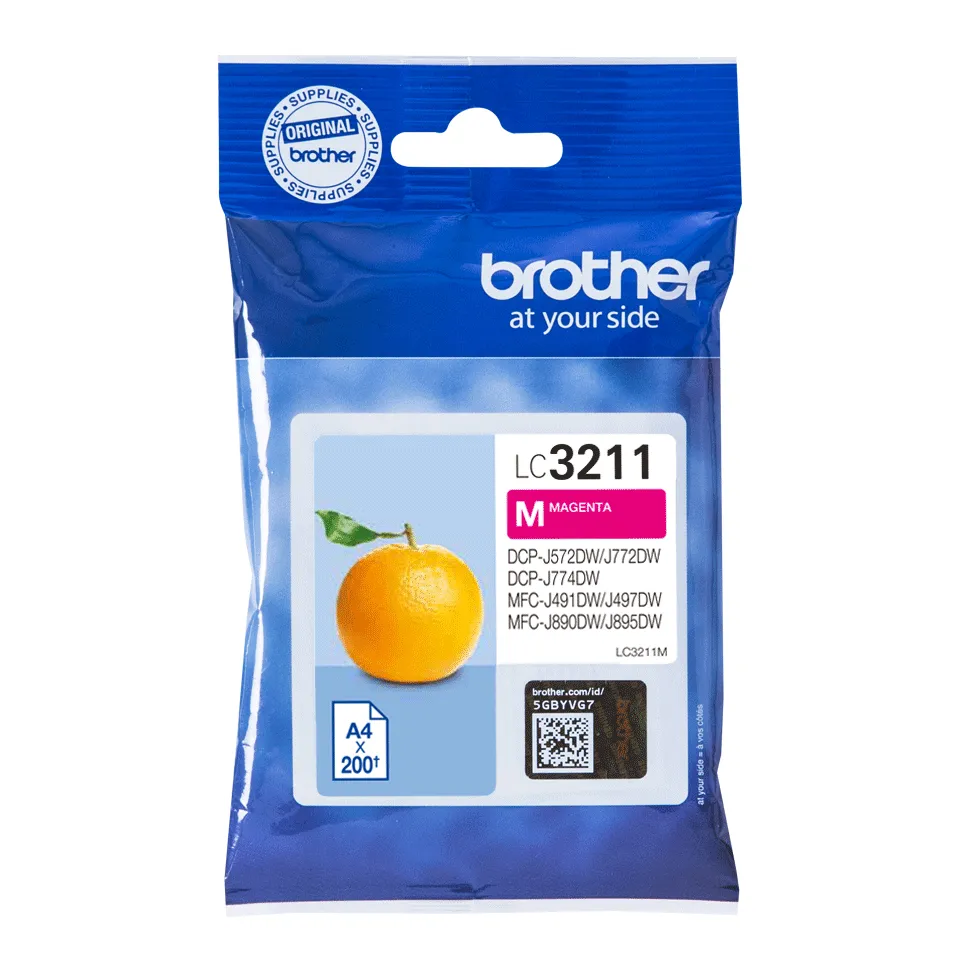 Brother LC3211M ink cartridge, Magenta Brother LC3211M ink cartridge, Magenta