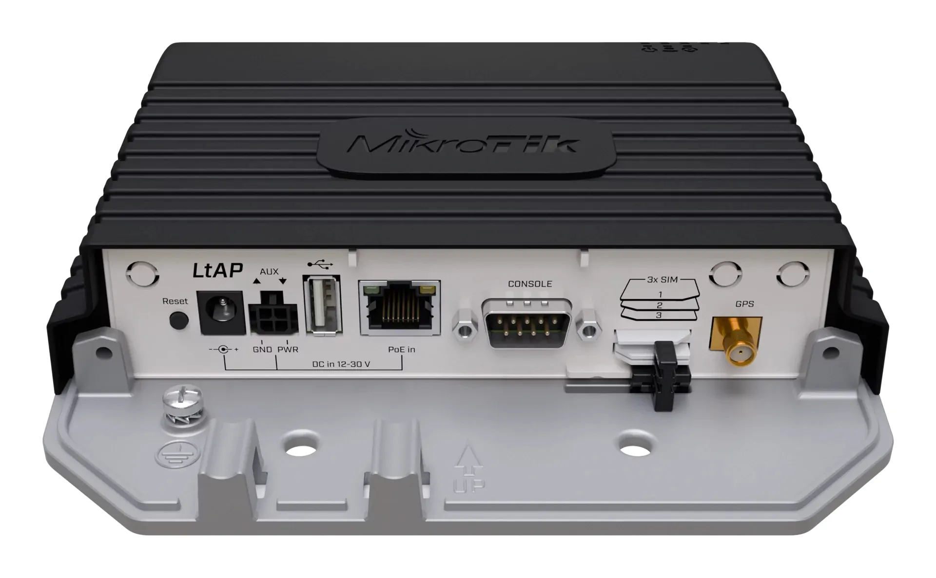 MikroTik LtAP LTE7 Kit 4G router, Wi-Fi 4, 300 Mbit/s, PoE, svart, gr&aring;