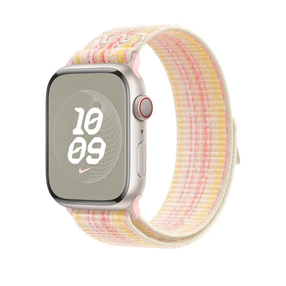 Apple Watch 45 mm - Nike Sport Loop, Starlight/Pink