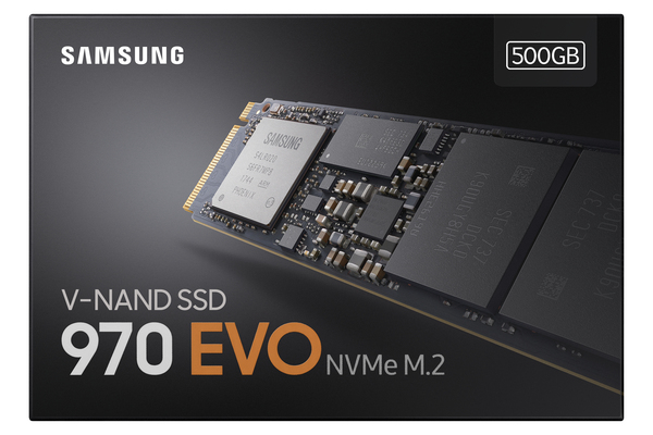 Samsung 500GB 970 EVO, PCIe, 3400/2300 MB/s - SSD M.2