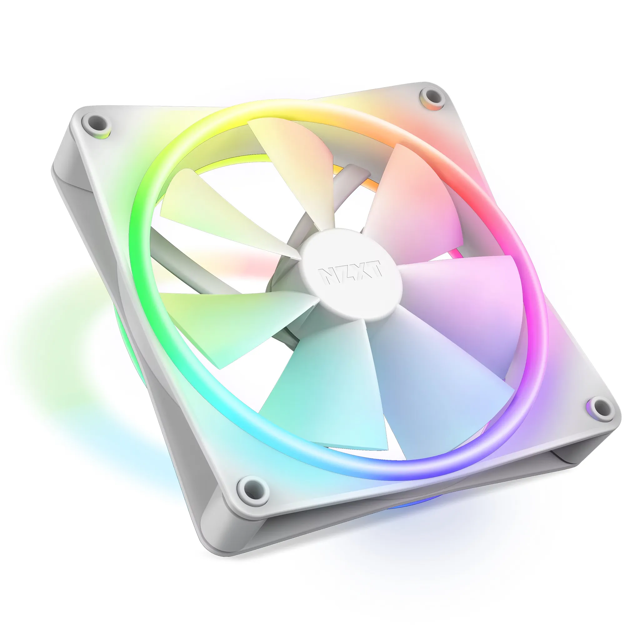 NZXT F120P RGB Duo, 120mm - chassi fläkt, vit, 2st